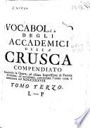 Vocabolario degli Accademici della Crusca