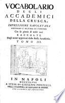Vocabolario degli Accademici della Crusca