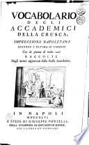 Vocabolario degli Accademici della Crusca