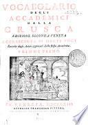Vocabolario Degli Accademici Della Crusca