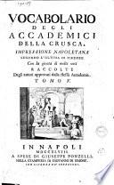 Vocabolario degli Accademici della Crusca