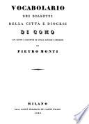 Vocabolario dei dialetti della città e diocesi di Como