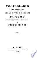 Vocabolario dei dialetti della città ed diocesi di Como