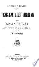 Vocabolario dei sinonimi della lingua italiana