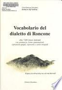 Vocabolario del dialetto di Roncone
