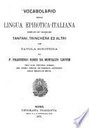 Vocabolario della lingua epirotica-italiana