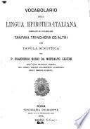 Vocabolario della lingua epirotica-italiana