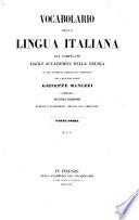 Vocabolario della lingua Italiana: A-C
