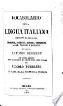 Vocabolario della lingua italiana compilato sui dizionarii Tramater, D'Alberti, Manuzzi, Gherardini, Longhi, Toccagni e Bazzarini