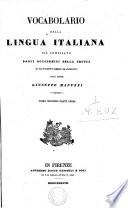 Vocabolario della lingua italiana