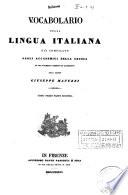 Vocabolario della lingua italiana