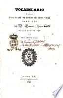 Vocabolario delle voci usate da Omero nei suoi poemi compilato dal p. Giovanni Zucconi delle Scuole Pie ad uso delle medesime scuole