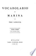 Vocabolario di Marina in tre lingue. Eng., Fr. and Ital