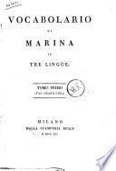 Vocabolario di marina in tre lingue. Tomo primo [-Volume the third][Simone Stratico]