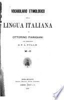 Vocabolario etimologico della lingua italiana di Ottorino Pianigiani