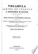 Vocabolario italiano-latino ad uso delle regie scuole di Torino