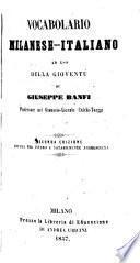 Vocabolario Milanese-Italiano Ad Uso Della Gioventu