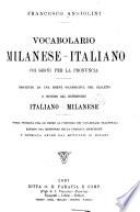 Vocabolario milanese-italiano coi segni per la pronuncia