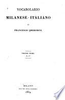 Vocabolario milanese-italiano