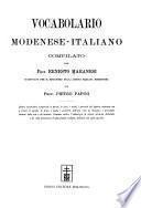 Vocabolario modenese-Italiano