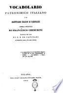 Vocabolario patronimico italiano, o sia Adjettivario italiano di nazionalità