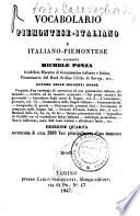 Vocabolario piemontese-italiano e italiano-piemontese