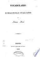 Vocabolario romagnolo-italiano