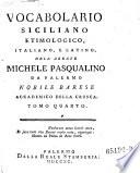 Vocabolario Siciliano etimologico, Italiano e Latino (etc.)