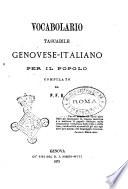 Vocabolario tascabile genovese-italiano per il popolo compilato da P. F. B