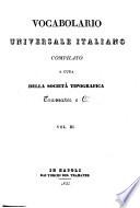 Vocabolario universale italiano compilato a cura della Societa tipografica Tramater e C.i
