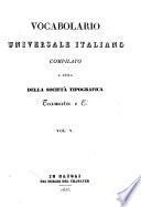 Vocabolario universale italiano compilato a cura della Societa tipografica Tramater e C.i