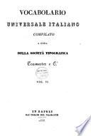 Vocabolario universale italiano compilato a cura della società Tipografica Tramater e Ci