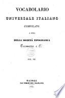 Vocabolario universale italiano compilato a cura della società Tipografica Tramater e Ci