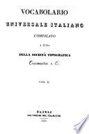 Vocabolario Universale Italiano compilato a cura della società tipografica Tramatere C