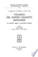 Vocaboli del nostro dialetto modanese
