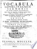 Vocabula latini italique sermonis