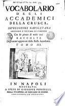 Vocabulario degli accademici della crusca