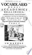 Vocabulario degli accademici della crusca