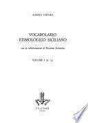 Vocabulario etimologico siciliano: A-L