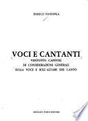 Voci e cantanti