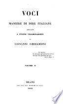 Voci e maniere di dire Italiane, additate a'futuri vocabolanisti