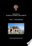Vol. 07 - Raccolta Rassegna Storica dei Comuni - Anni 1980-81