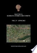 Vol. 27 - Raccolta Rassegna Storica dei Comuni - Anno 2013