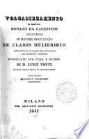 Volgarizzamento di maestro Donato da Casentino dell'opera di Messer Boccaccio de Claris mulieribus