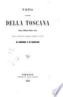 Voto a favore della Toscana, nella vertenza colla S. Sede sulla sovranità delle antiche contee di Carpegna e di Scavolino