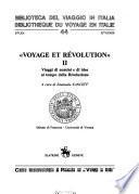 Voyage et révolution: Viaggio, scrittura, Rivoluzione