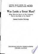 Was Lenin a Great Man?