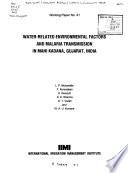 Water-related Environmental Factors and Malaria Transmission in Mahi Kadana, Gujarat, India