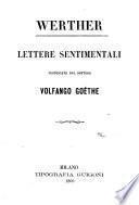 Werther lettere sentimentali