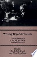 Writing Beyond Fascism